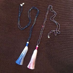 Zacasha tassel necklace lot of 2